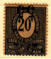 Germany Upper Silesia 5/20 Overprint Type I Double Invert Mint Hinged * - Other & Unclassified