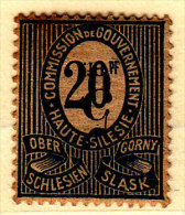 Germany Upper Silesia 5/20 Overprint Type IIIa Invert Mint Hinged * Signed - Other & Unclassified