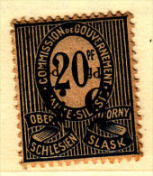 Germany Upper Silesia 5/20 Overprint Type IIIa Double Invert Mint Hinged * Signed - Other & Unclassified