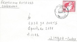 TIMBRES -  STAMPS- LETTRE - MARCOPHILIE - PORTUGAL -  NAVEGATEUR GIL EANES - CACHET 28-10-1991- SANGALHOS - Lettres & Documents