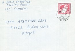 TIMBRES -  STAMPS- LETTRE - MARCOPHILIE - PORTUGAL -  NAVEGATEUR GIL EANES - CACHET 04-11-1991- SENDIM - Lettres & Documents