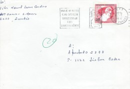 TIMBRES -  STAMPS- LETTRE - MARCOPHILIE - PORTUGAL -  NAVEGATEUR GIL EANES - CACHET 05-10-1991- FUNDÃO - Lettres & Documents