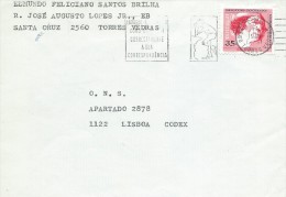 TIMBRES -  STAMPS- LETTRE - MARCOPHILIE - PORTUGAL -  NAVEGATEUR GIL EANES - CACHET 12-11-1991- TORRES VEDRAS - Lettres & Documents