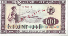 ALBANIE - 100 Lekë 1976 SPECIMEN UNC - Albanië