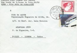 TIMBRES -  STAMPS- LETTRE - MARCOPHILIE - PORTUGAL - ARCHICTETURE- GIL EANES - CACHET 26-11-1991- VILA NOVA DE FAMALICÃO - Lettres & Documents