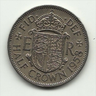1958 - Gran Bretagna 1/2 Crown, - K. 1/2 Crown