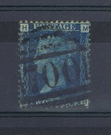 RB 1040 -  GB 1857 - 2d Blue SG 35 (plate 6) - Good Used Stamp Cat £70 - Usados