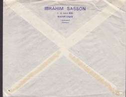 Sudan Air Mail Par Avion IBRAHIM SASSON, KHARTOUM 1955 Cover Brief BERLIN - CHARLOTTENBURG Germany Landarbeiter (2 Scans - Soedan (1954-...)