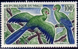 BIRDS-GUINEA TOURACOS-MALI-1965-MLH-A6-487 - Cuculi, Turaco
