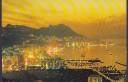 Hong Kong PPC Evening Scene From Causeway Bay Typhoon Shelter KOWLOON 1979 GROVES Texas USA $1 QEII Stamp (2 Scans) - Covers & Documents