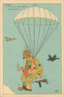 Militaria - Humour - Humoristiques - Illustrateurs - Illustrateur A Identifier - Parachutisme -Le Mirage- D.D. Mirecourt - Humoristiques