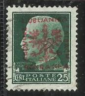 OCCUPAZIONE ITALIANA ITALY ITALIA LUBIANA GERMAN OCCUPATION 1944 TEDESCA 25 CENT. USATO USED OBLITERE' - German Occ.: Lubiana