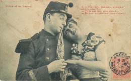 Militaria - Humour - Humoristiques - Couples - Couple - Pitou Et Sa Payse - Publicité Au Palais Des Marchands - Angers - Humoristiques