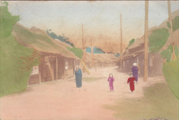 Japan To Belgium 1919 (Yokohama, Main Street, Color Hand Made) - Yokohama