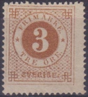 18/72-79 SVEZIA SWEDEN SVERIGE  N.16 MH.  Cat. € 100,00 - Unused Stamps