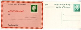 PRINCIPAUTE DE MONACO  AEROGRAMME ET UNE CARTE Entier Postal  -   ANNEE 1970 - Postal Stationery