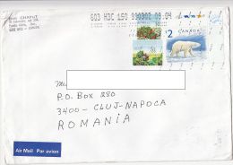 2080FM- POLAR BEAR, BERRIES, STAMPS ON COVER, 1999, CANADA - Lettres & Documents