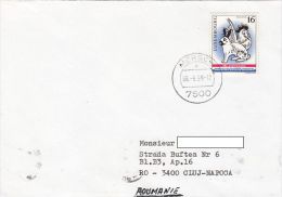 19730- RABBIT, ROOSTER, POULTRY SOCIETIES, STAMPS ON COVER, 1998, LUXEMBOURG - Storia Postale