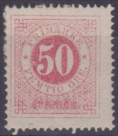 18/72-79 SVEZIA SWEDEN SVERIGE 50 O. Rosa  N.24 MH.  Cat. € 900,00 - Unused Stamps