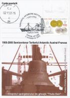 19801- THALA DAN ICEBREAKER, BELL, ANTARCTIC TERRITORIES, SPECIAL POSTCARD, 2005, ROMANIA - Barcos Polares Y Rompehielos