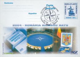 19802- NATO ORGANIZATION, POSTCARD STATIONERY, 2004, ROMANIA - NATO