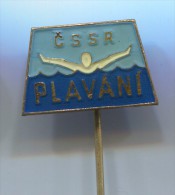 SWIMMING Plavani -  Czechoslovakia,  Vintage Pin  Badge - Swimming