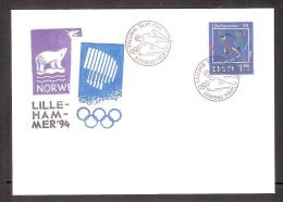 Estonia 1994 Stamps FDC   Lillehamer Winter Olympic On RARE Souvenir Cover - Hiver 1994: Lillehammer