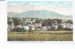 UNITED STATES 1918 - VINTAGE POSTCARD VERMONT - RUTLAND - BIRD´S EYE VIEW OF CITY FROM PINE HILL   POSTM RUTLAND AUG 21, - Rutland