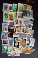 FLEURS, FLOWERS, BLUMENS - Vrac 100 Timbres (see 2 Pictures) - Mezclas (max 999 Sellos)