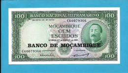 MOZAMBIQUE - 100 ESCUDOS - ND (1976 - Old Date 27.03.1961 ) - UNC - P 117 - AIRES DE ORNELAS - PORTUGAL - Moçambique