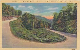 Horseshoe Curve On U S Route 50 East Of Grafton And Clarksburg West Virginia - Clarksburg