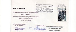 064 Nice Aeroport  12 06 1985 Dédicacé  Signé - Primeros Vuelos