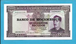 MOZAMBIQUE - 500 ESCUDOS - ND (1976 - Old Date 22.03.1967 ) - UNC - P 118 - 8 Digits - CALDAS XAVIER - PORTUGAL - Moçambique
