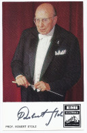 ROBERT STOLZ COMPOSITEUR OPERA OPERETTE VIENNE WIEN EMI ELECTROLA  AUTOGRAPHE AUTOGRAMME - Autographes