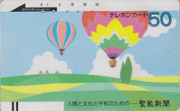 Télécarte Ancienne Japon / 110-8076 - MONTGOLFIERE - BALLOON JAPAN Front Bar Phonecard - Sport Balken TK - 135 - Sport