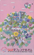 Télécarte JAPON / 110-014 - MONTGOLFIERE & ABEILLE / Flower Festa  - BALLOON & BEE JAPAN Phonecard - BALLON - 144 - Api