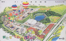 Télécarte Japon / NTT 291-261 - MONTGOLFIERE & Parc D'attraction - BALLOON JAPAN Phonecard - BALLON Sport TK - ATT 154 - Sport