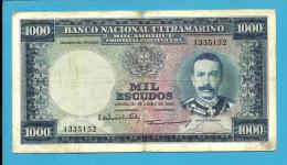 MOZAMBIQUE - 1000 ESCUDOS - 31.07.1953 - P 105 - 7 Digits -  MOUSINHO DE ALBUQUERQUE - Portugal - Mozambico