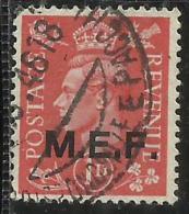 COLONIE OCCUPAZIONI STRANIERE MEF 1943 - 1947 M.E.F. 1 P USATO USED OBLITERE´ - Occ. Britanique MEF