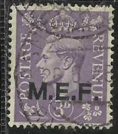 COLONIE OCCUPAZIONI STRANIERE MEF 1943 - 1947 M.E.F. 3 P USATO USED OBLITERE´ - Occ. Britanique MEF