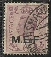 COLONIE OCCUPAZIONI STRANIERE MEF 1943 - 1947 M.E.F. 6 P USATO USED OBLITERE´ - Occ. Britanique MEF