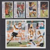 Dominica 1994 Football World Cup USA  4v  + M/s ** Mnh (WC016A) - 1994 – Vereinigte Staaten
