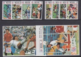 Nevis 1994 Football World Cup USA  8v  + 2 M/s ** Mnh (WC017A) - 1994 – États-Unis