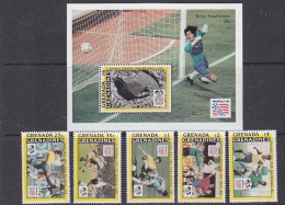 Grenada Grenadines  1994 World Cup USA Football 5v + M/s ** Mnh (WC019) - 1994 – Vereinigte Staaten