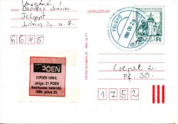 HONGRIE. Entier Postal De 1999 Ayant Circulé. Temple Protestant De Boldva. - Abbeys & Monasteries