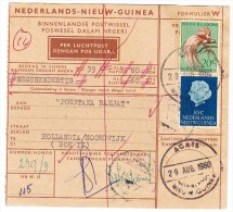 Niederländisch-Neuguinea Paketkarte Mit Mi.#29,31. Von Agats 29-8-1960 Nach Holland - Nueva Guinea Holandesa