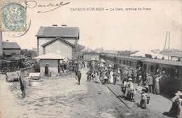 Cayeux Sur Mer     80      La Gare, Arrivée D'un Train - Cayeux Sur Mer