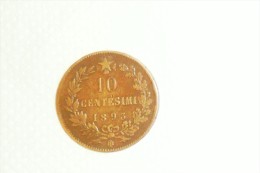 10 Centesimi.ITALIE De 1893 BI / TTB//Belle Patine - 1878-1900 : Umberto I