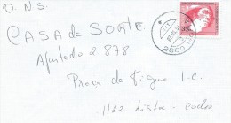 TIMBRES -  STAMPS- LETTRE - MARCOPHILIE - PORTUGAL -  NAVEGATEUR GIL EANES - CACHET 02-09-1991- MOITA - Lettres & Documents