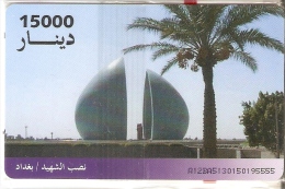 TARJETA DE IRAQ DE 15000 DINARS DE UN MONUMENTO  (NUEVA-MINT) - Irak